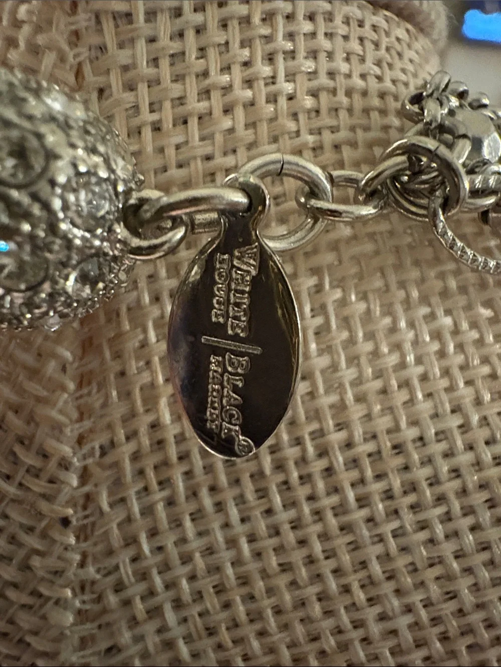 White House Black Market Smoky Gray Multi-Victorian Crystal Necklace